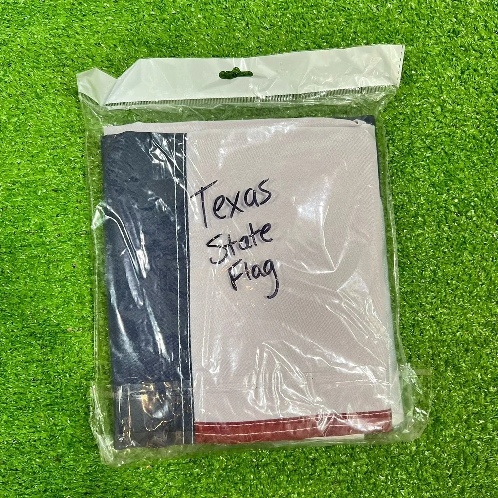 Texas state flag embroidered line star 3 foot by 5 feet UV protection‎ NWT TX